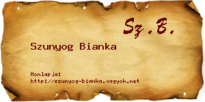 Szunyog Bianka névjegykártya
